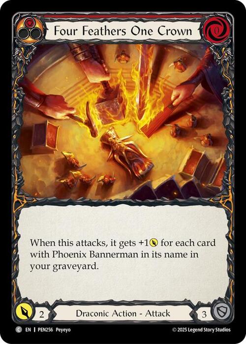 Four Feathers One Crown Card Front