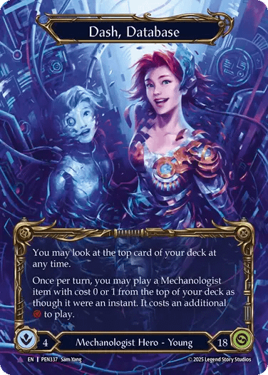 Dash, Base de datos Frente