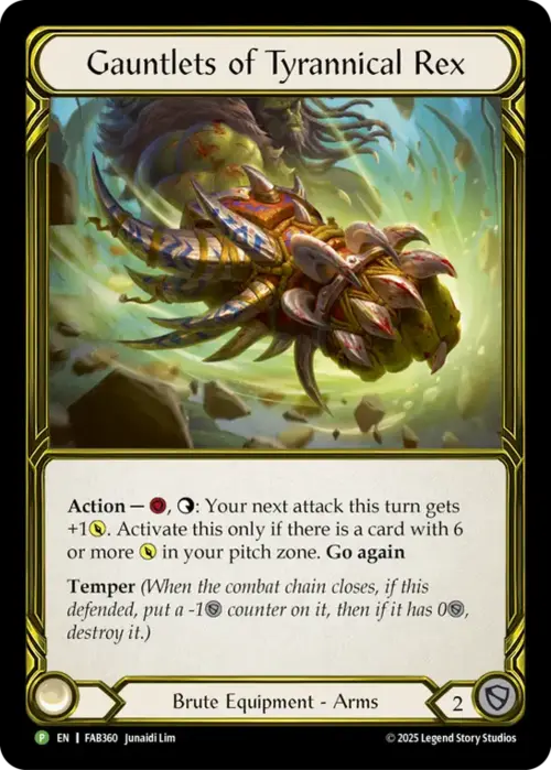 Gauntlets of Tyrannical Rex Card Front