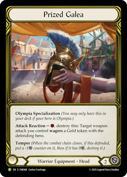 Prized Galea Card Front