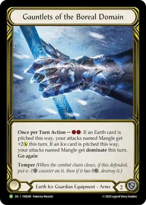 Gauntlets of the Boreal Domain Card Front