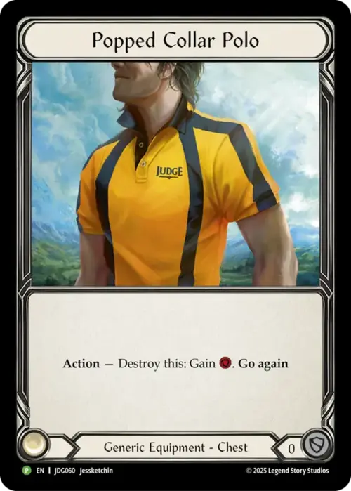 Popped Collar Polo Card Front