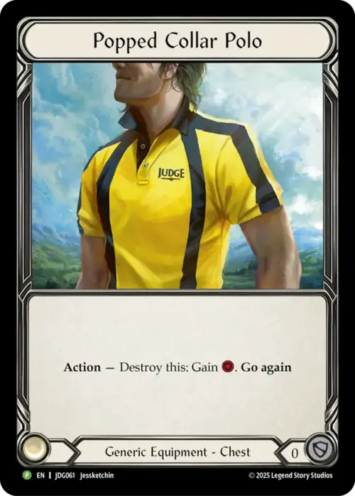 Popped Collar Polo Card Front