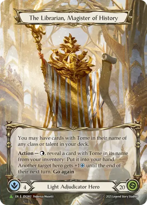 The Librarian, Magister of Knowledge Card Front