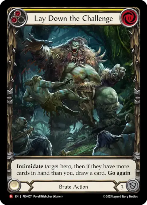 Lay Down the Challenge Card Front