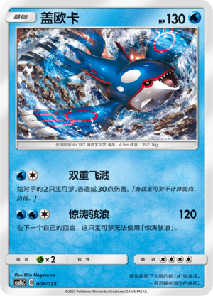 Kyogre Card Front