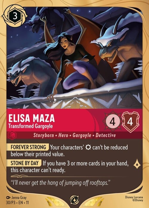 Elisa Maza - Trasformata in Gargoyle Card Front