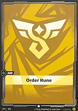 Order Rune Card Front