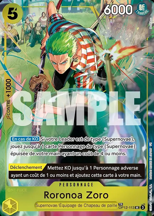 Roronoa Zoro Card Front