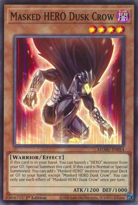 Masked HERO Dusk Crow Card Front