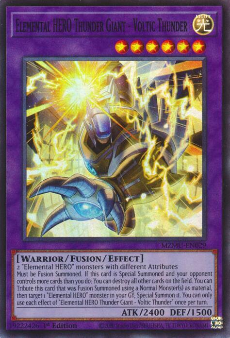 Elemental HERO Thunder Giant - Voltic Thunder Card Front