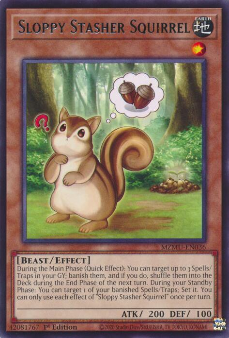 Sloppy Stasher Squirrel Card Front