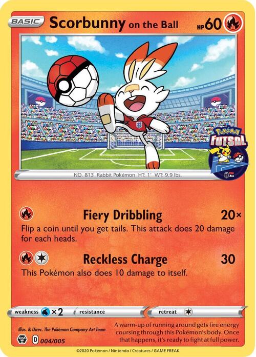 Scorbunny on the Ball Card Front