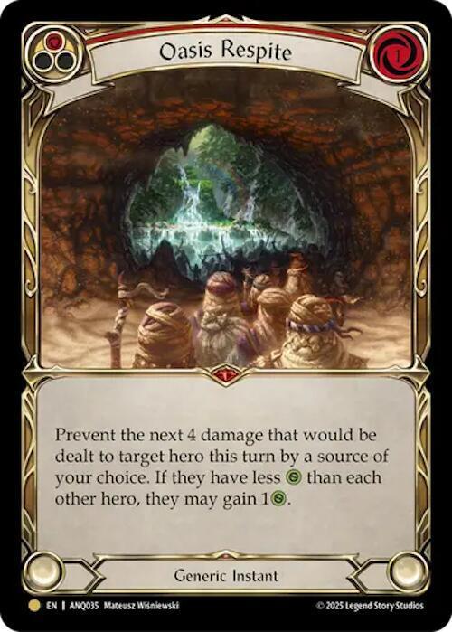 Oasis Respite (Red) Card Front