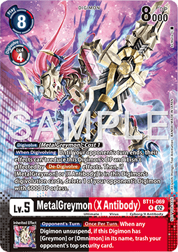 MetalGreymon (X Antibody) Card Front
