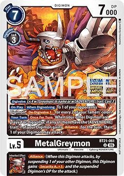 MetalGreymon Card Front