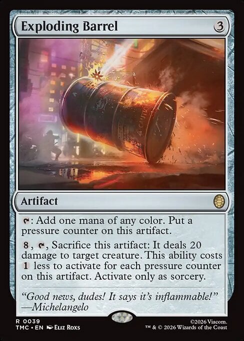 Exploding Barrel Card Front