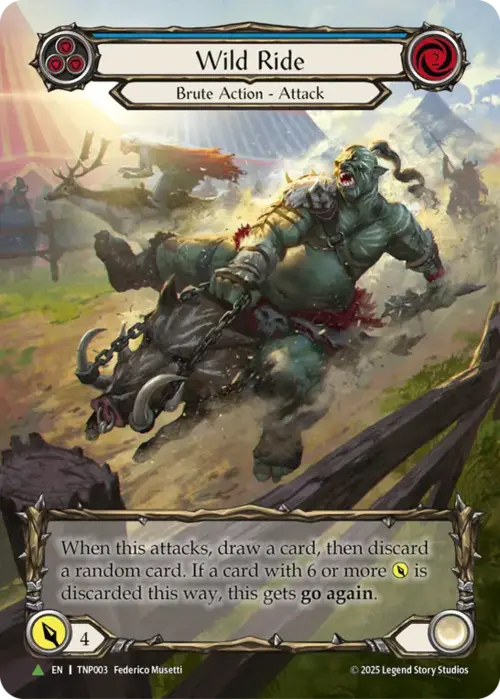 Cavalcata Selvaggia (Blu) Card Front