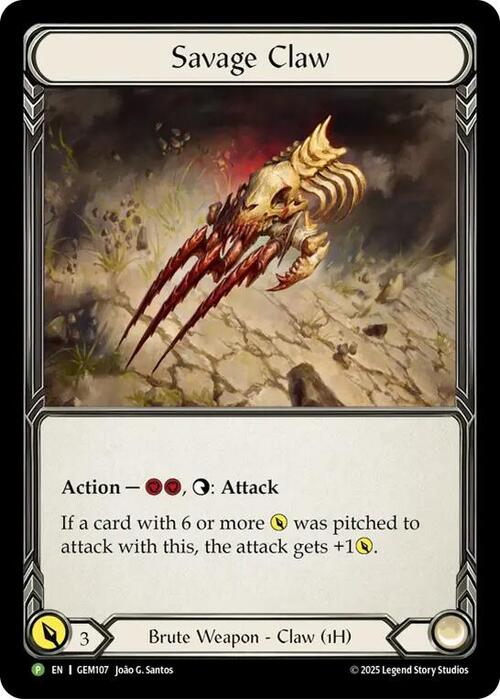 Savage Claw Card Front