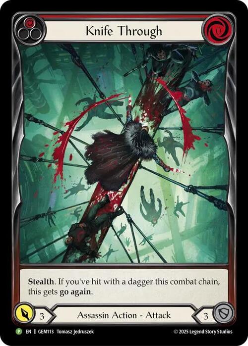 Knife Through Card Front