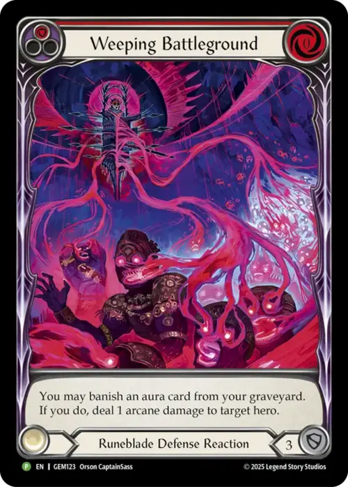 Weeping Battleground (Red) Card Front