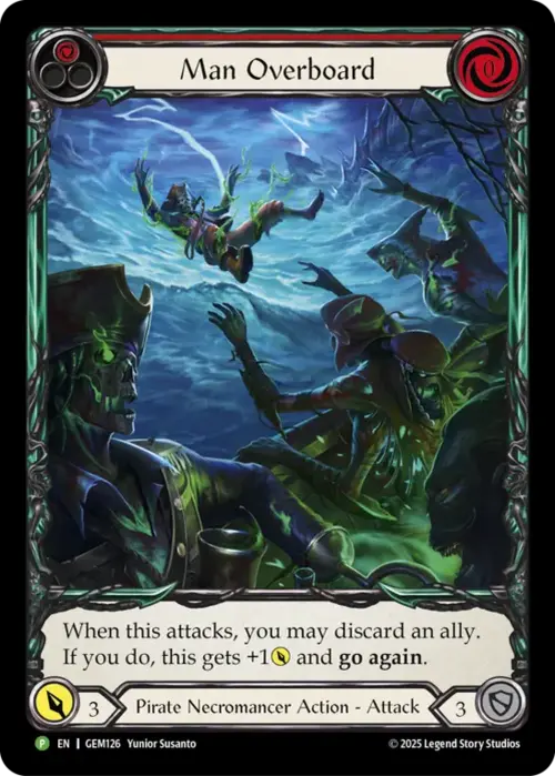 Man Overboard (Red) Card Front