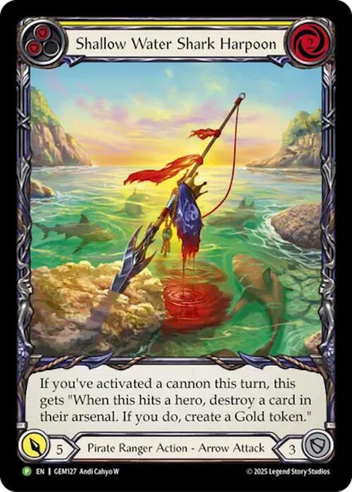 Shallow Water Shark Harpoon Card Front