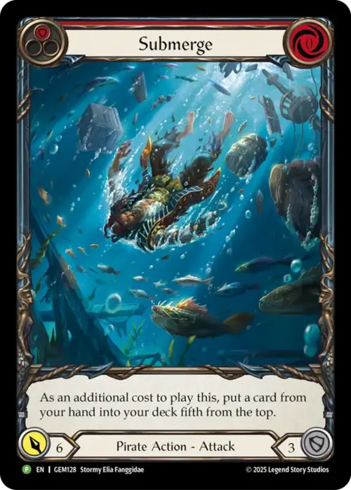 Submerge (Red) Card Front