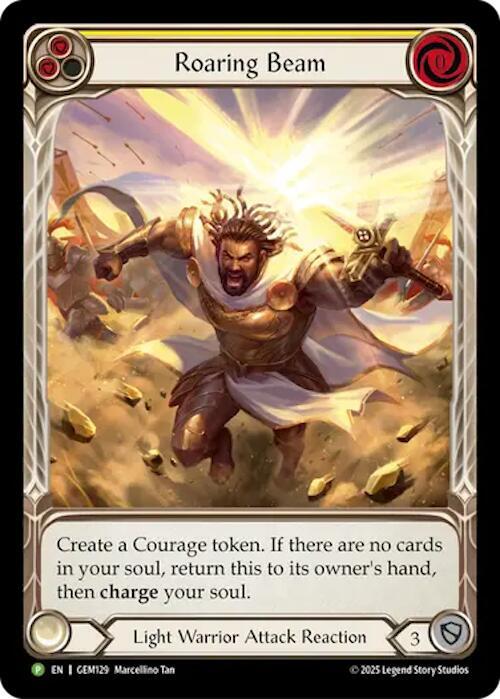 Roaring Beam Card Front