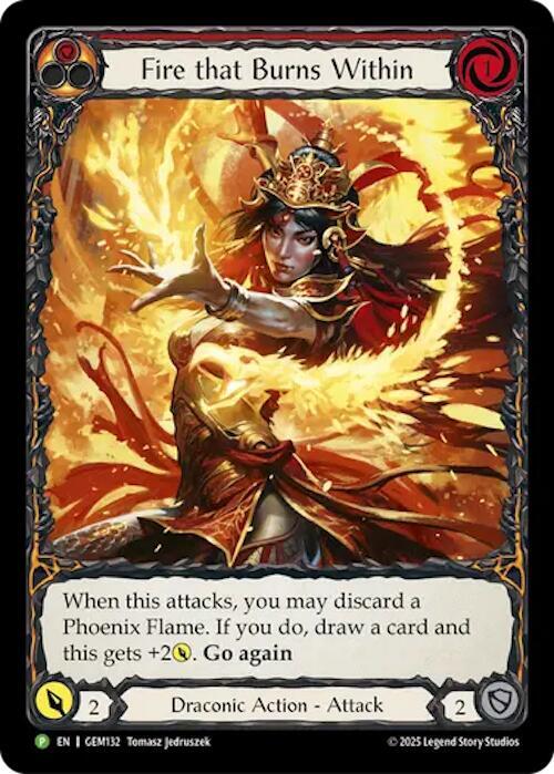Fire that Burns Within Card Front