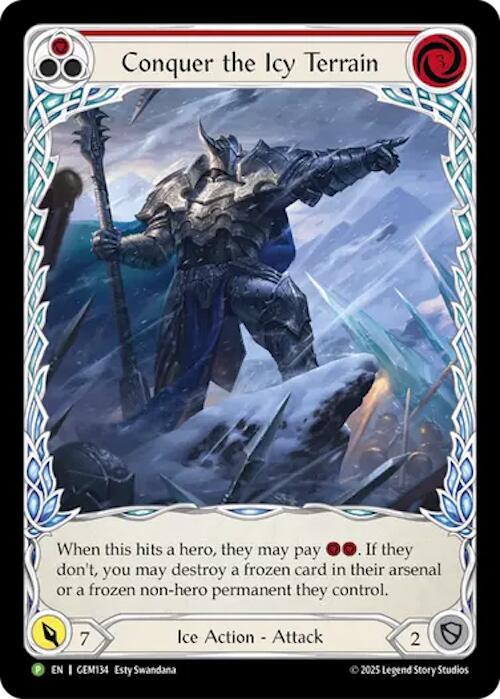 Conquer the Icy Terrain (Red) Frente