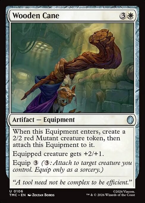 Wooden Cane Card Front