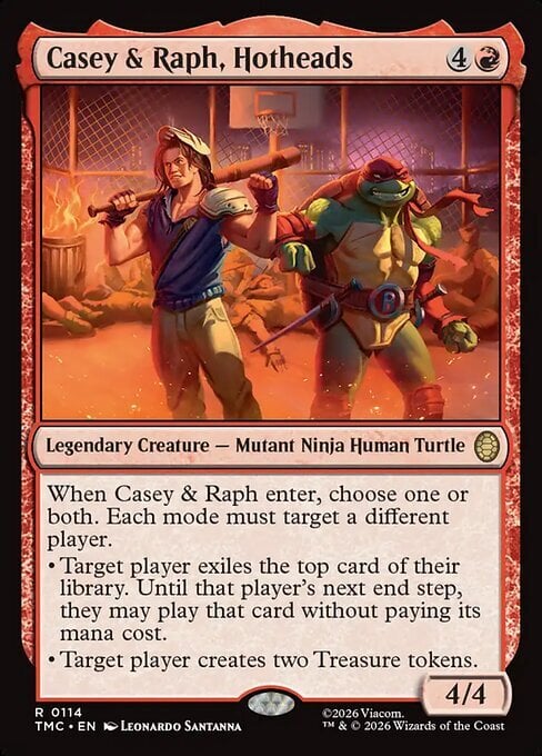 Casey & Raph, Hotheads Card Front
