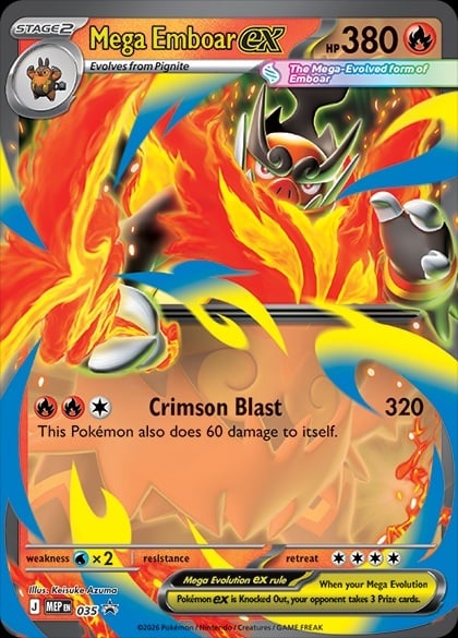 Mega Emboar ex Card Front
