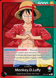 Monkey.D.Luffy · Pre-Errata Card | Demo Deck Map Design OP01-003d