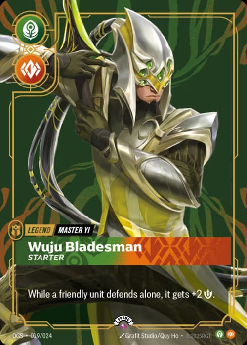 Master Yi - Wuju Bladesman Card Front
