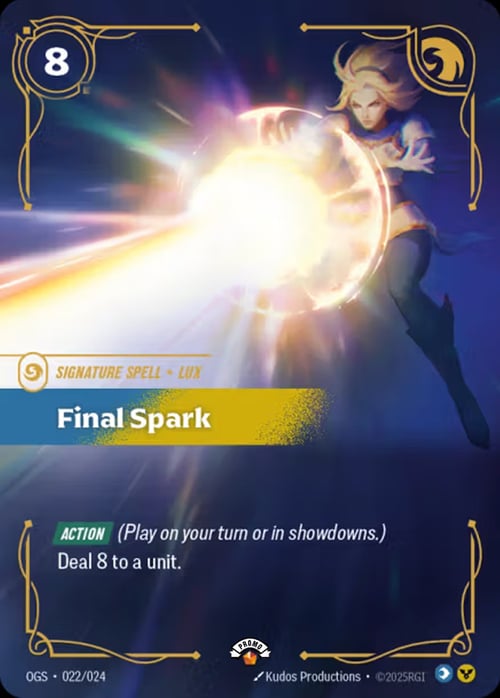 Final Spark Card Front