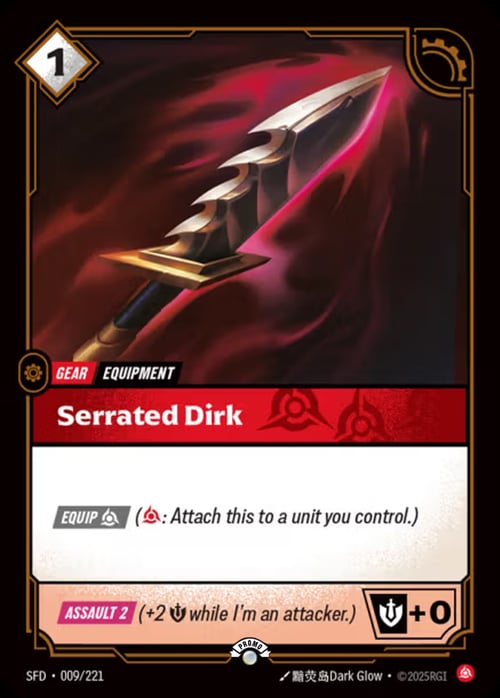 Serrated Dirk Card Front