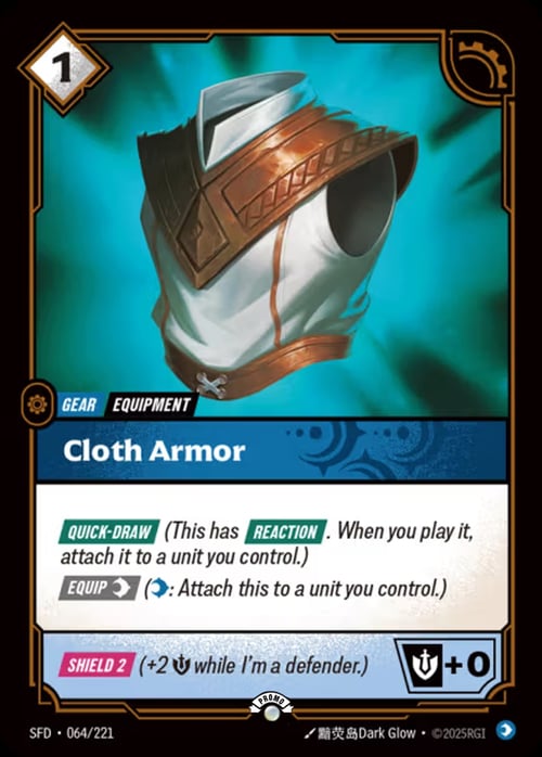 Cloth Armor Card Front
