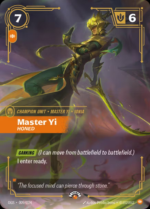 Master Yi, Honed Card Front