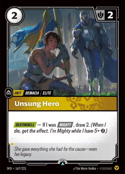 Unsung Hero Card Front