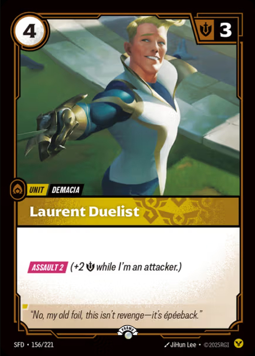 Laurent Duelist Card Front