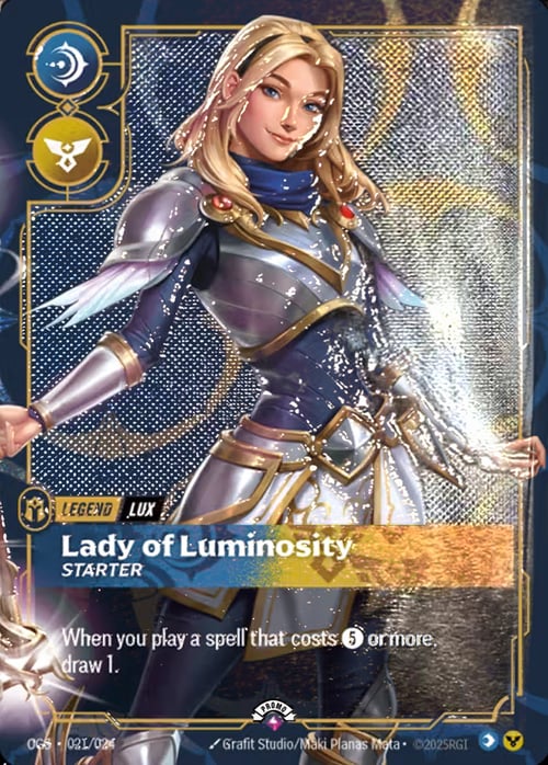 Lux, Lady of Luminosity Card Front