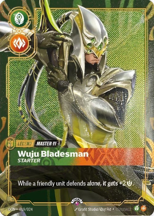 Master Yi, Wuju Bladesman Card Front