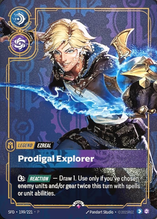 Ezreal, Prodigal Explorer Card Front