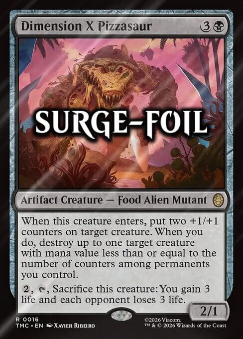 Dimension X Pizzasaur Card Front