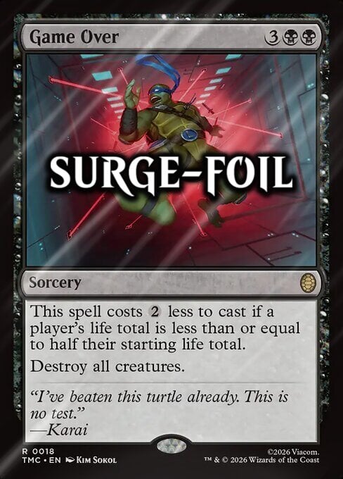 Game Over Card Front