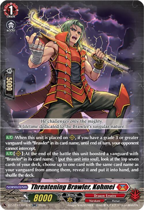 Threatening Brawler, Kohmei Card Front