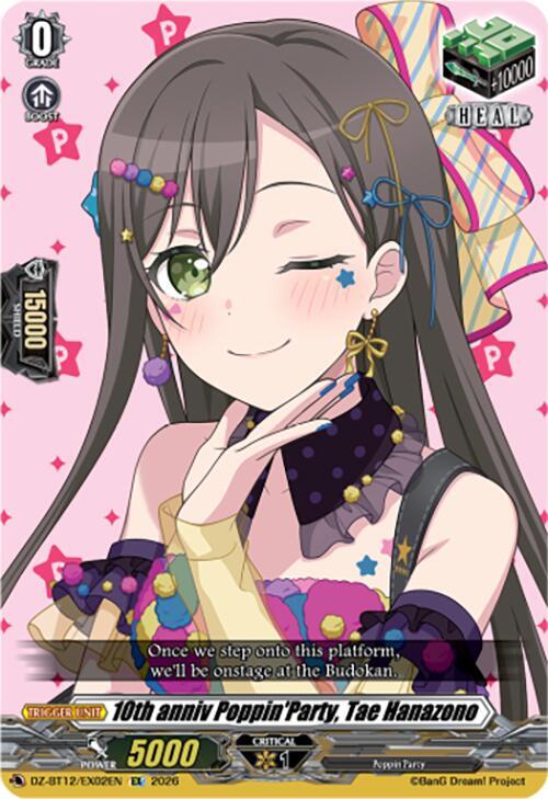 10th anniv PoppinParty, Tae Hanazono Card Front