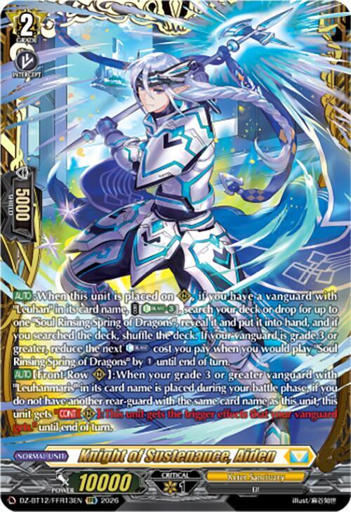 Knight of Sustenance, Aiden Card Front